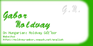 gabor moldvay business card